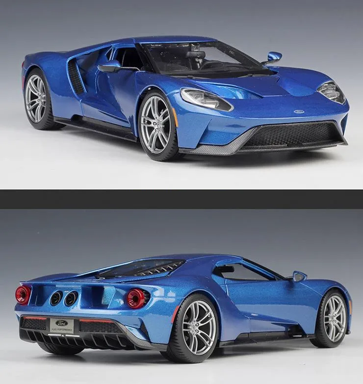 1:18 сплава игрушки спортивный автомобиль, высокая моделирования 2017 Ford GT, передовые Коллекционная модель литая металлическая модель игрушка