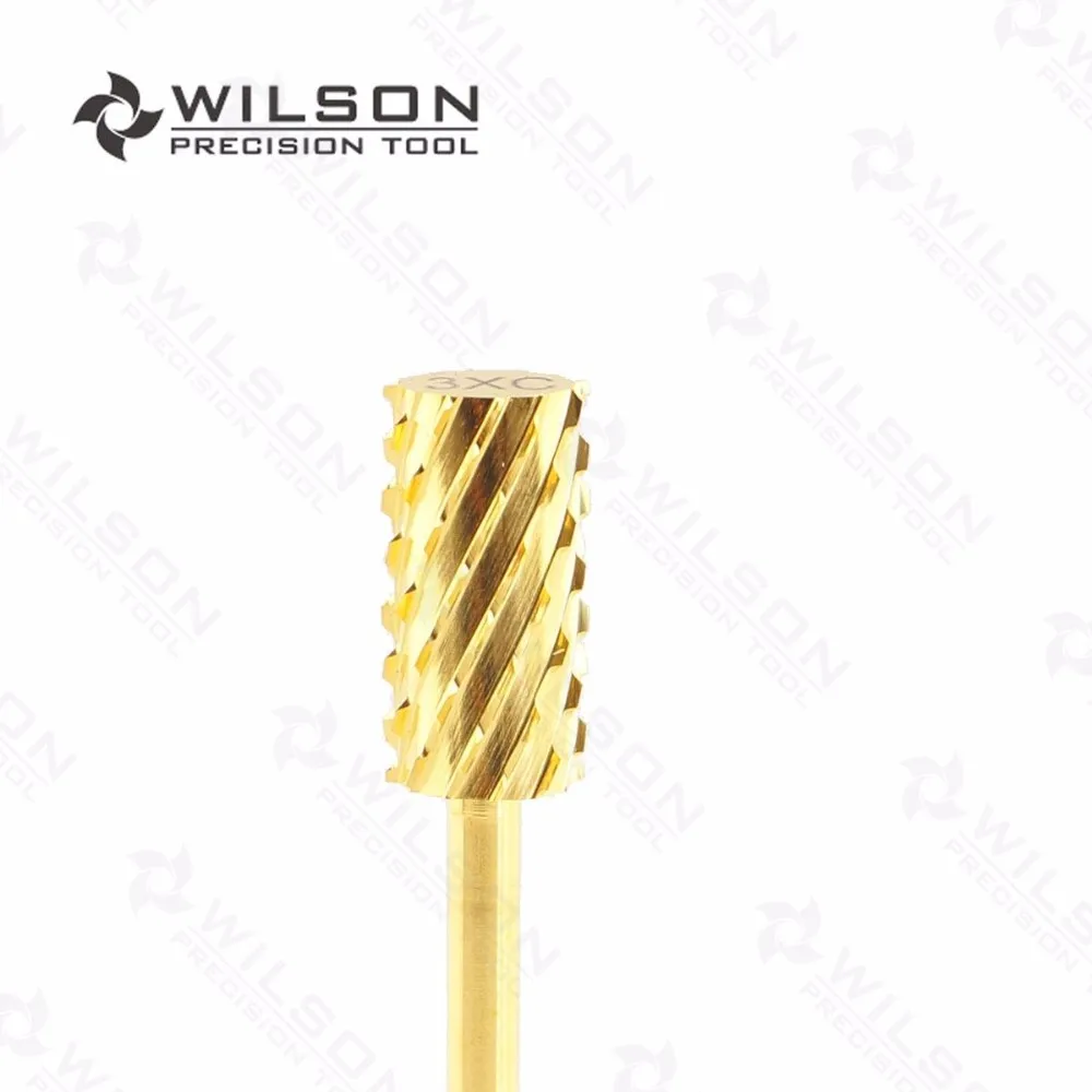 Broca de Unha Pequeno Barril-duplo Fino Xxf-ouro Prata-wilson Carboneto - 4 Cheap Brocas elétricas p manicure e acessórios