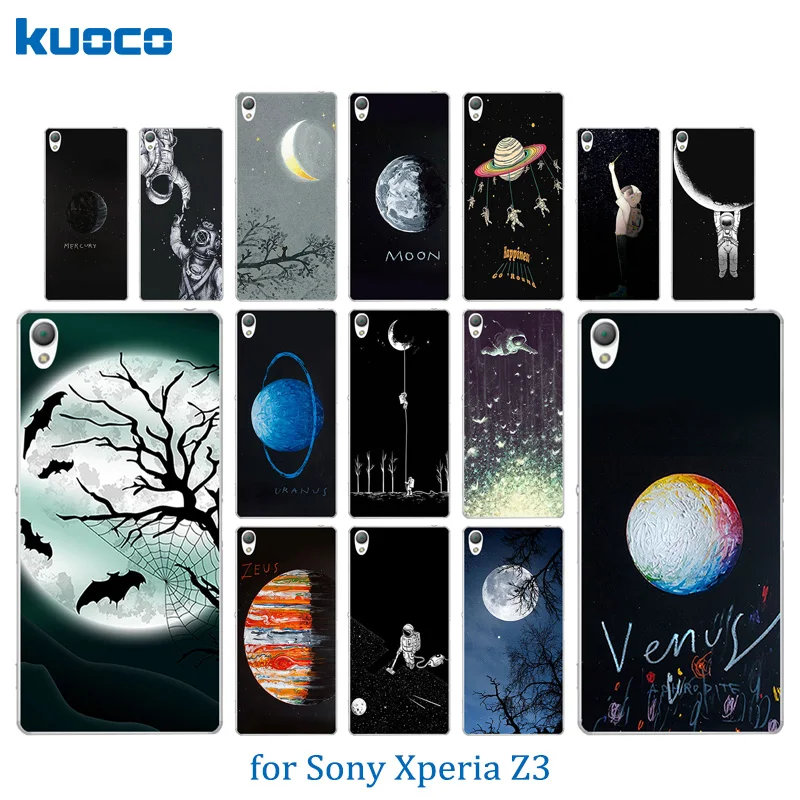 Чехол для телефона Sony Xperia Z3 Coque D6603 D6643 D6653 D6616 L55T Space Moon Pattern задняя крышка защита