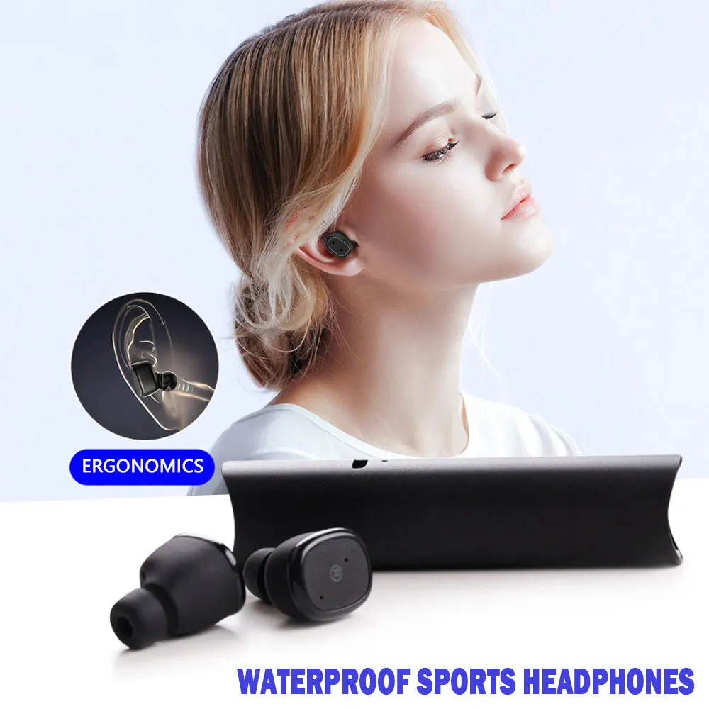 

Portable Waterproof TWS Earbuds Bluetooth Earphone Sport Wireless Headest Touch Control Microphone Charging Box Earphones #3