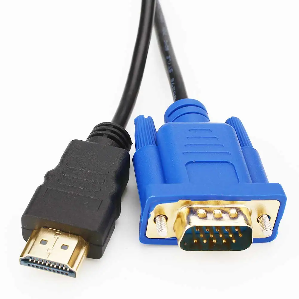 1080P HD HDMI мужчина к VGA Мужской видео конвертер Кабель адаптер Шнур для HDTV| |