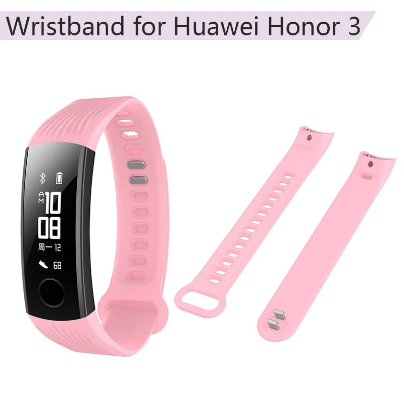 Silicone Wristband for Huawei Honor 3 Tracker Smart Watchband Bracelet Replacement Watch Sport Wrist Strap with Repair Tool
