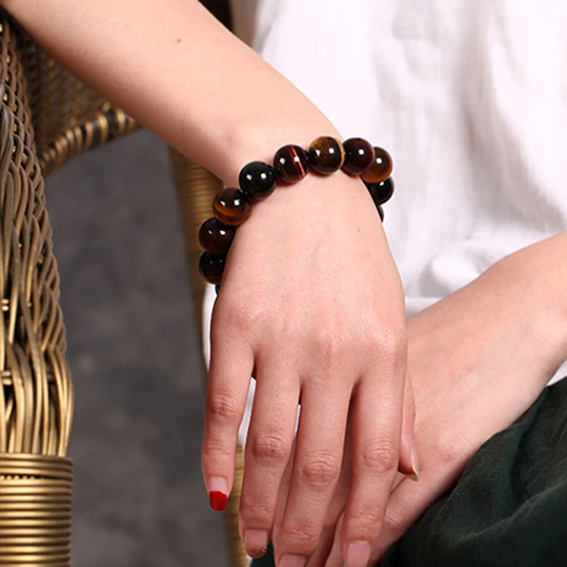 Браслет из камня тигровый глаз натурального цвета 12 20 мм|bracelets for|tiger eye stone braceletcrystal