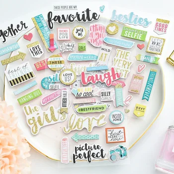 

My Friends 3D Die Cut Self-adhesive Stickers for Scrapbooking Happy Planner/Card Making/Journaling Project