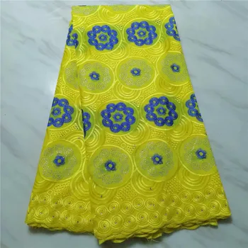 

High Quality Swiss Voile Lace African Dry Lace Materials Cotton Polish Lace Best Selling Swiss Voile Lace With Stones pl65-1593