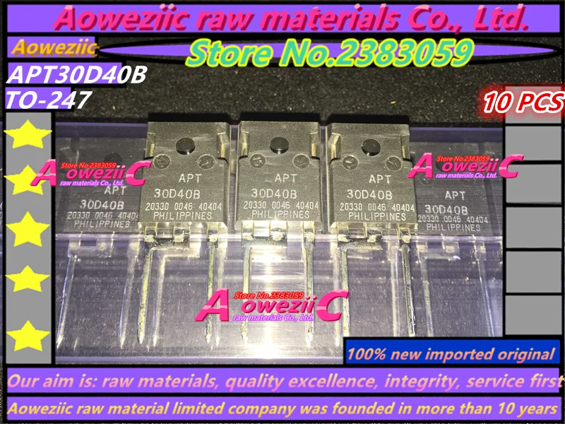 

Aoweziic 100% новый импортный оригинальный APT30D40B APT30D40 TO-247 Сверхтонкий выпрямительный диод для восстановления