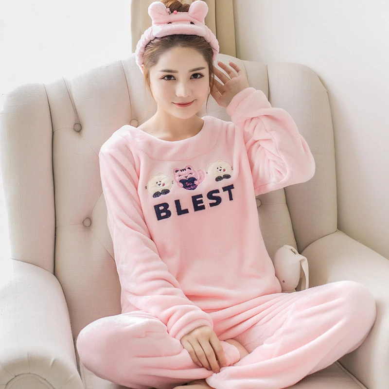 

2019 Female Flannel Winter Pijama Mujer Primark Pigiama Donna Pyjamas Women Pajama Sets Pijama Feminino Kigurumi Pajamas Women