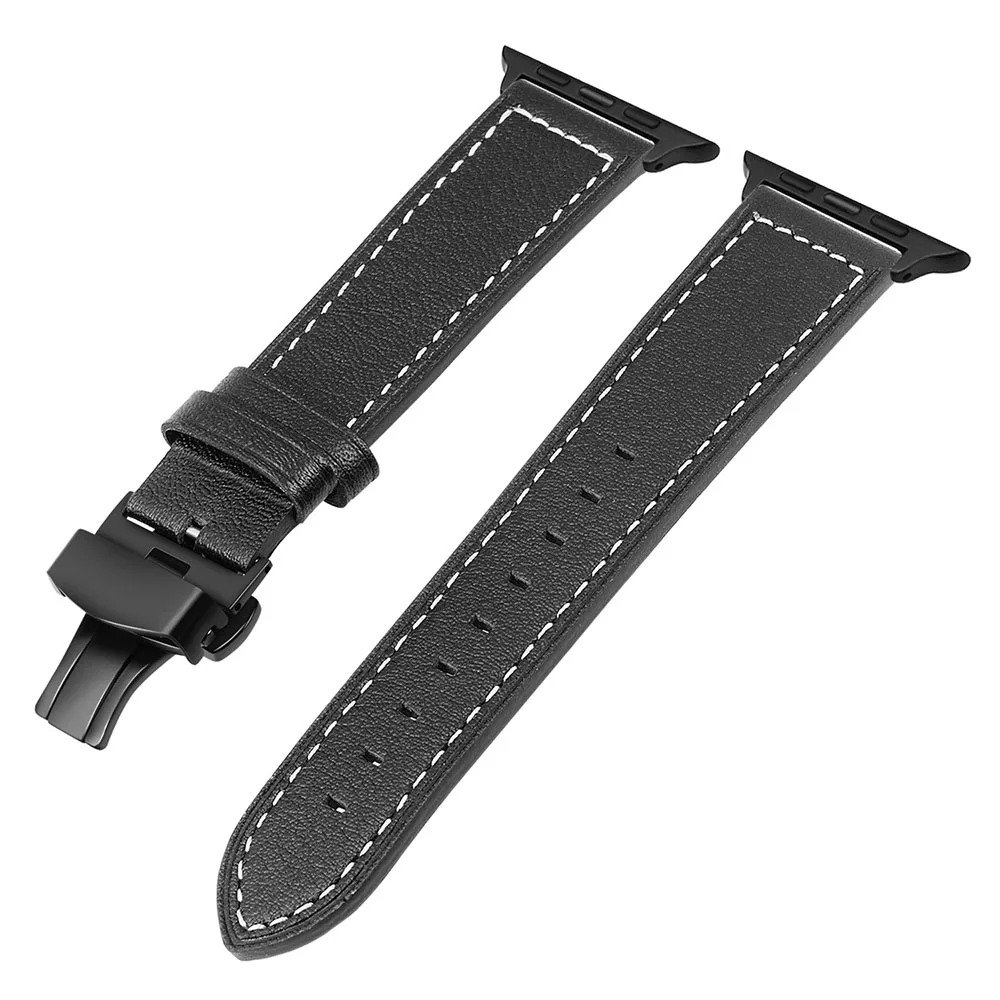 Кожаный ремешок iWonow для iWatch Apple Watch 38 мм 40 42 44 серия 5 4 3 2 1 мужской женский