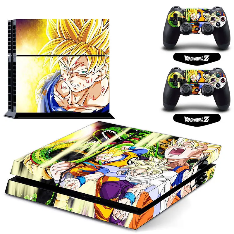 ARRKEO Dragon Ball Супер Сон Гоку виниловая Обложка Наклейка PS4 кожа для sony playstation 4 консоль и 2 контроллера Защитная Наклейка - Цвет: Зеленый