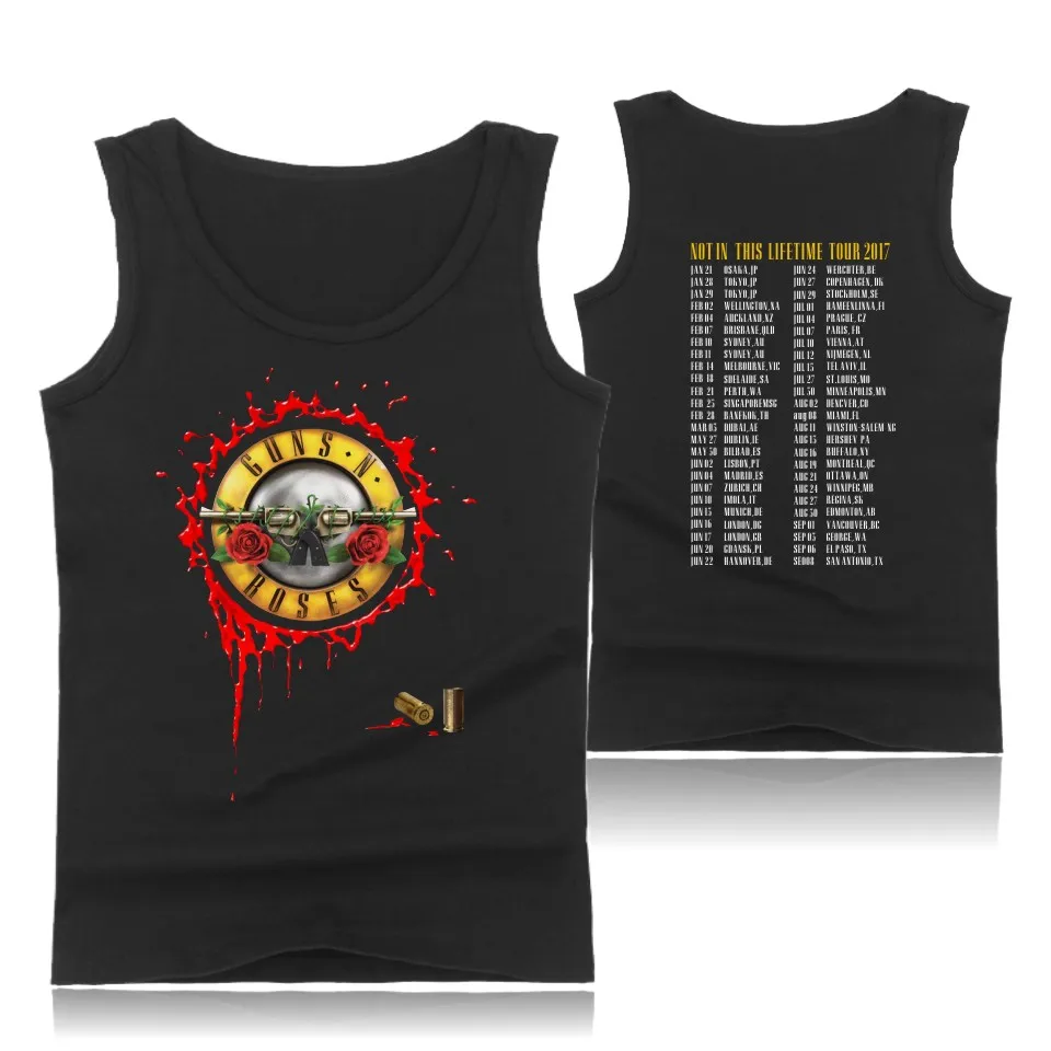 Мужская майка без рукавов GUNS N ROSES в стиле панк для фитнеса занятий тренажерном