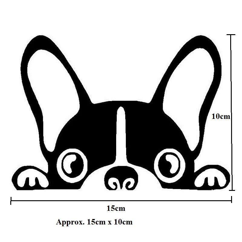 20 21 De Réduction1 Pc Seeyule Réfléchissant Autocollant De Voiture Mignon Boston Terrier Chien Style étiquette En Vinyle Autocollant Animaux