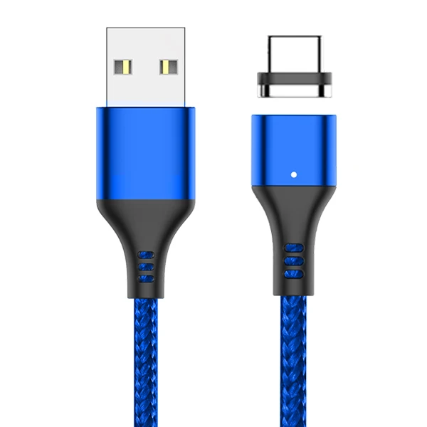 NOHON Магнитный кабель 3A супер быстрая зарядка для iphone XS MAX XR Micro usb type C для samsung huawei Xiaomi 9 магнитные кабели для передачи данных - Цвет: Blue