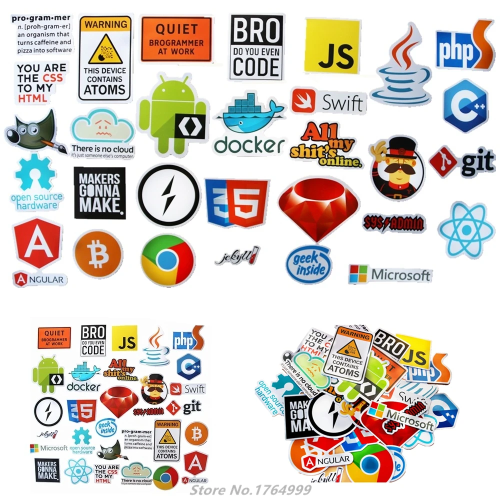 30 unids piezas Java Internet JS Php Docker Bitcoin Html ...
