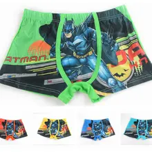 Детское хлопковое нижнее белье с супергероями Marvel, DC, детское нижнее белье с принтом Бэтмена, трусы-боксеры с комиксами для мальчиков, трусы