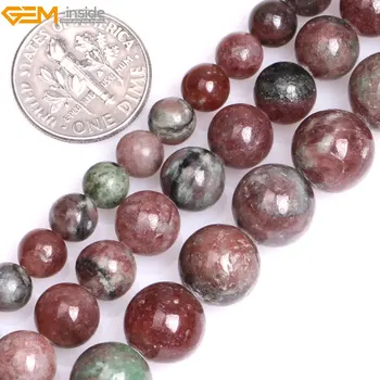 

Gem-inside Natural Round Smooth Red Kasgar Garnet Stone Beads for Jewelry Making 15inches DIY Christmas Jewellery