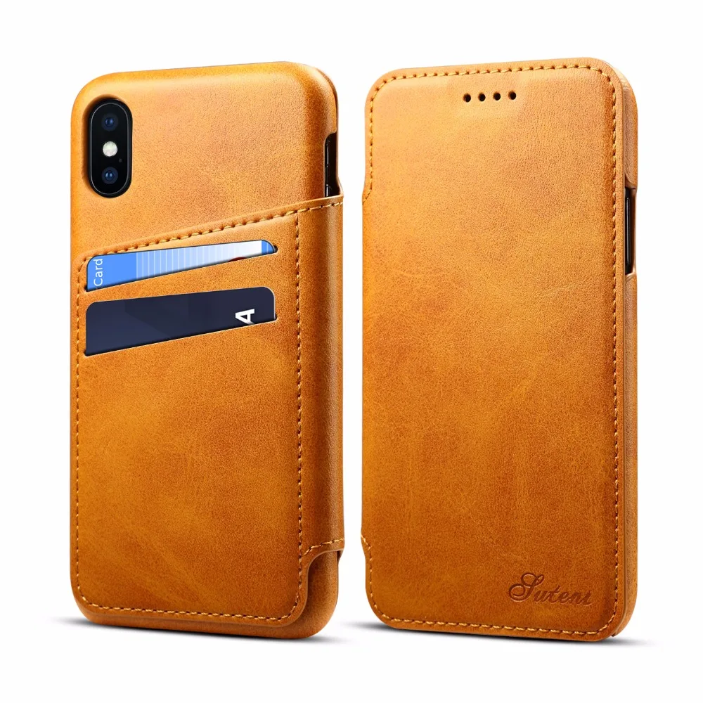 Vintage cover case For iPhone XS Max X XR PU leather wallet card slot flip kickstand For iPhone 6 6S 7 8 Plus 11 Pro Max Fundas