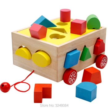 

New Sale Wooden Toys Match Classic Colourful Wooden Multi Shape Sorter Block For Kids Gift Juguetes Matching Toy Montessori Gift