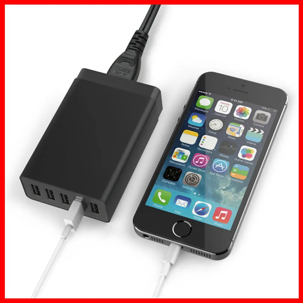 Vente 40 W 5 V 8A 5 Ports Rapide USB Chargeur Pour iPhone 8 7 6 6 S Plus 5 5S SE Samsung Huawei Charge USB Adaptateur US UE UA UK Plug Charge