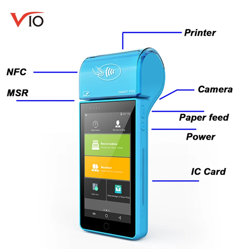 PDA pos-терминал с MSR/IC/NFC считыватель Ресторан платежная система ручной Android портативный SDK