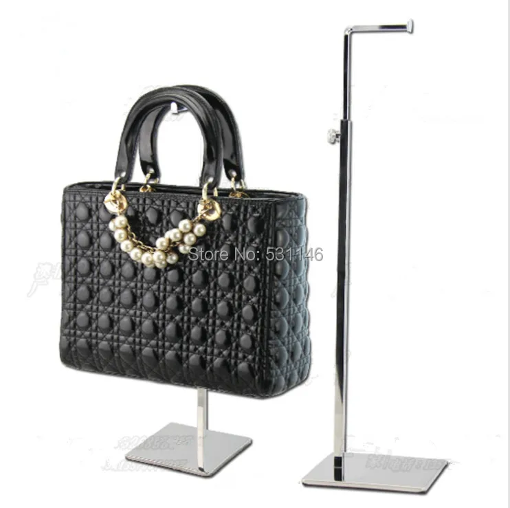 

2PCS Free Shipping Metal Mirror surface handbag display stand woman bag holders racks