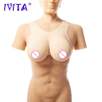 

IVITA Realisitc Silicone Breast Forms Fake Boobs False Breasts for Crossdresser Transgender Drag-Queen Shemale Enhancer Cosplay