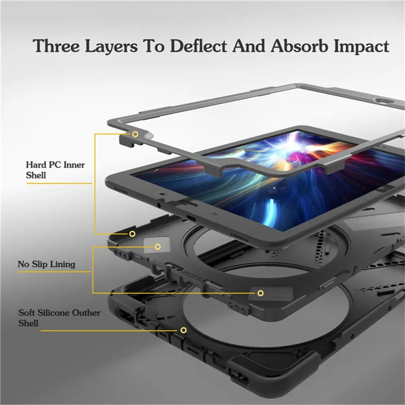 Вращающийся на 360 градусов чехол для Samsung Galaxy Tab S3 T820 T825 funda детский безопасный