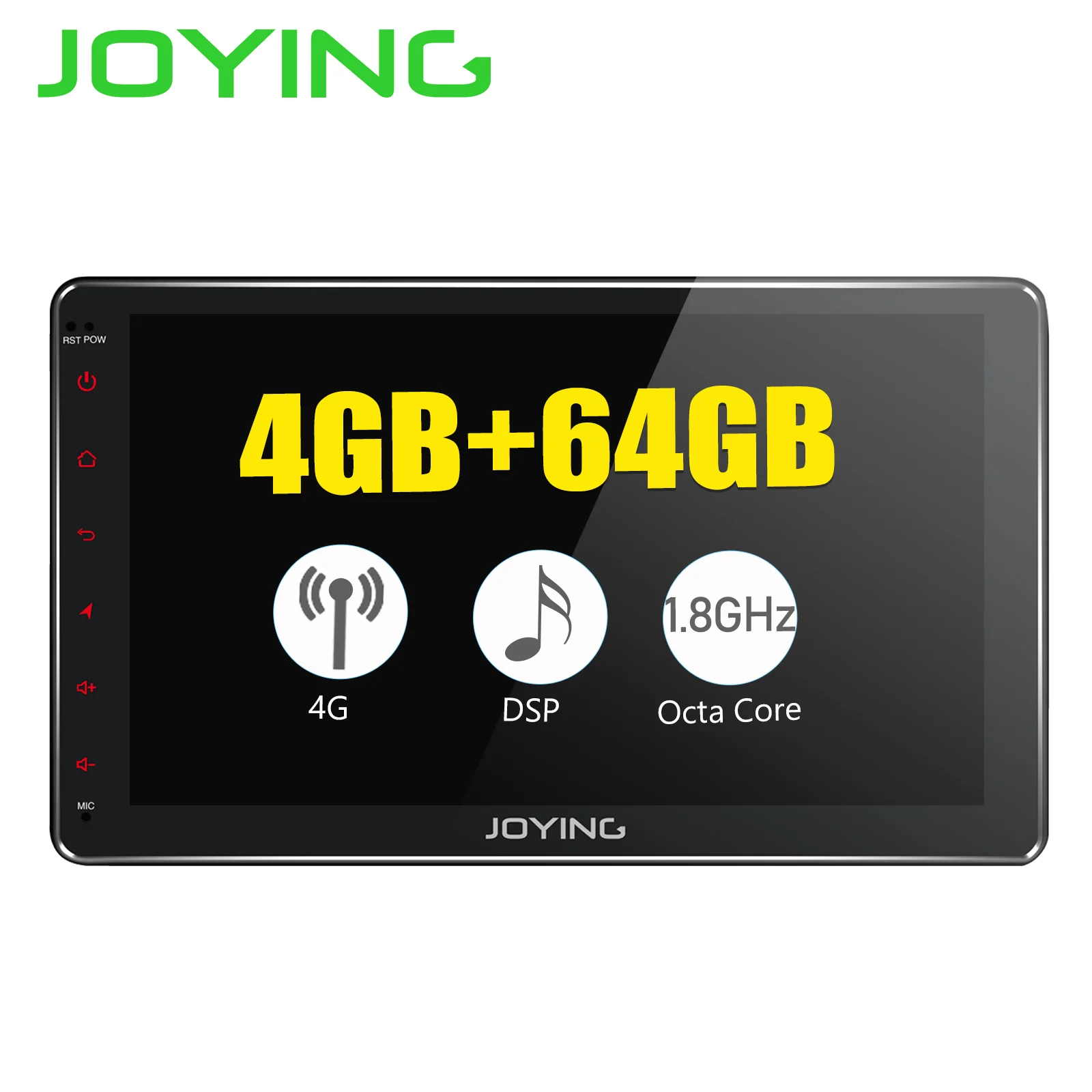Best JOYING Android 8.1 2 din car radio player with DSP 4GB+64GB GPS 10.1" IPS universal head unitGPS SWC HD BT built in 4G autradio 2