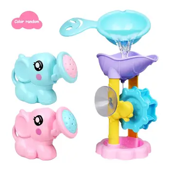 

3PCS Baby Beach Water Toys Elephant Shape Puzzle Bath Toys Kit Elephant Shower Combination Environmentally Friendly Materials