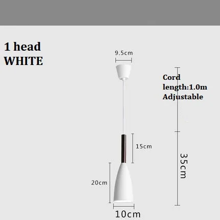 LukLoy современный подвесной светильник светодиодный светильник для кухни светодиодный светильник прикроватная подвесная потолочная лампа лампы для спальни гостиной светильник - Цвет корпуса: 1 head White