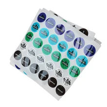 Пользовательские виниловые логотипы печать наклеек, логотипов для круглой гарантии Предупреждение ющие наклейки съемные небольшие рваные неправильные безопасности