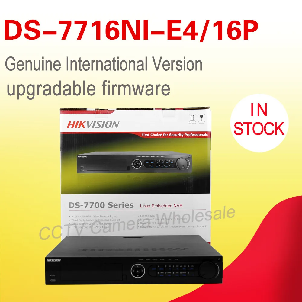 

In stock original English version NVR kit DS-7716NI-E4/16P 4SATA and 16 POE interfaces POE alarm NVR 16 Channels