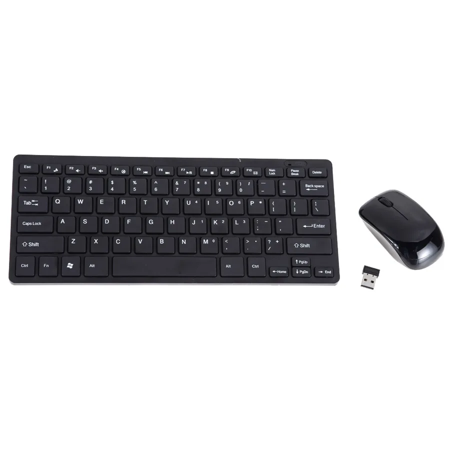 Slim 2.4G Wireless Keyboard and Mouse Keyboard Protective Cover Keyboard Mouse Optical for Computer PC Android Smart TV