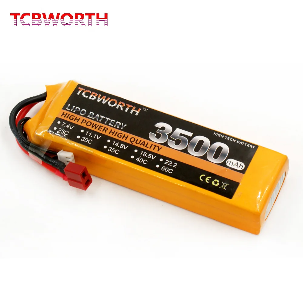 

TCBWORTH 4S 14.8V 3500mAh 40C-80C RC Lipo battery For RC Airplane Quadrotor Helicopter Drone Car Boat RC Toy battery LiPo AKKU