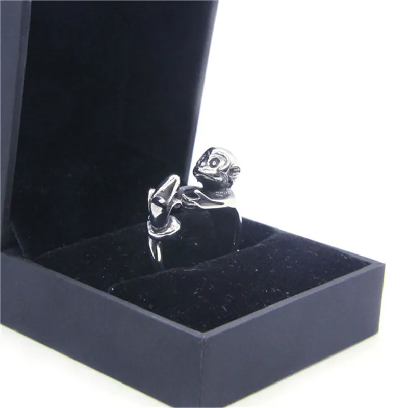 Rany&Roy Newest Animal Monkey Ring 316L Stainless Steel Jewelry Fashion Lovely Monkey Ring 5