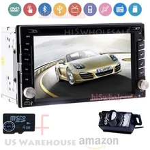 6.2inch Car headunit Player GPS navigation Double 2DIN Car Stereo CD/DVD Player Bluetooth iPod Radio USB+Rear Camera+Free MAP