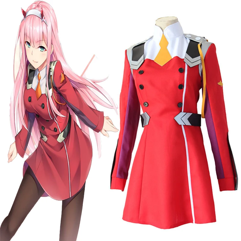 Костюм для косплея аниме любимый в Фране костюм Zero Two униформа хэллоуивечерние
