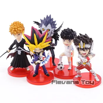 

Hot Anime Bleach Kurosaki Ichigo Death Note Ryuk Saint Seiya Captain Tsubasa Duel Monsters PVC Figures Toys 5pcs/set