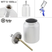 3/8 дюйма 1000 мл Серебряный Краскораспылитель гравитационный корм из нержавеющей стали контейнер для W77 распылитель