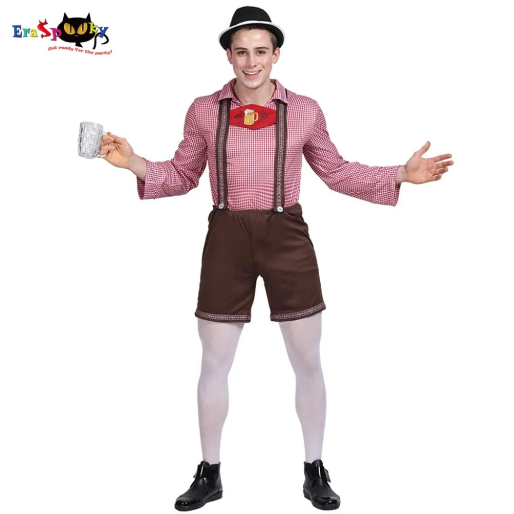 Мужской костюм Октоберфест для взрослых Lederhosen пивного фестиваля мужчин