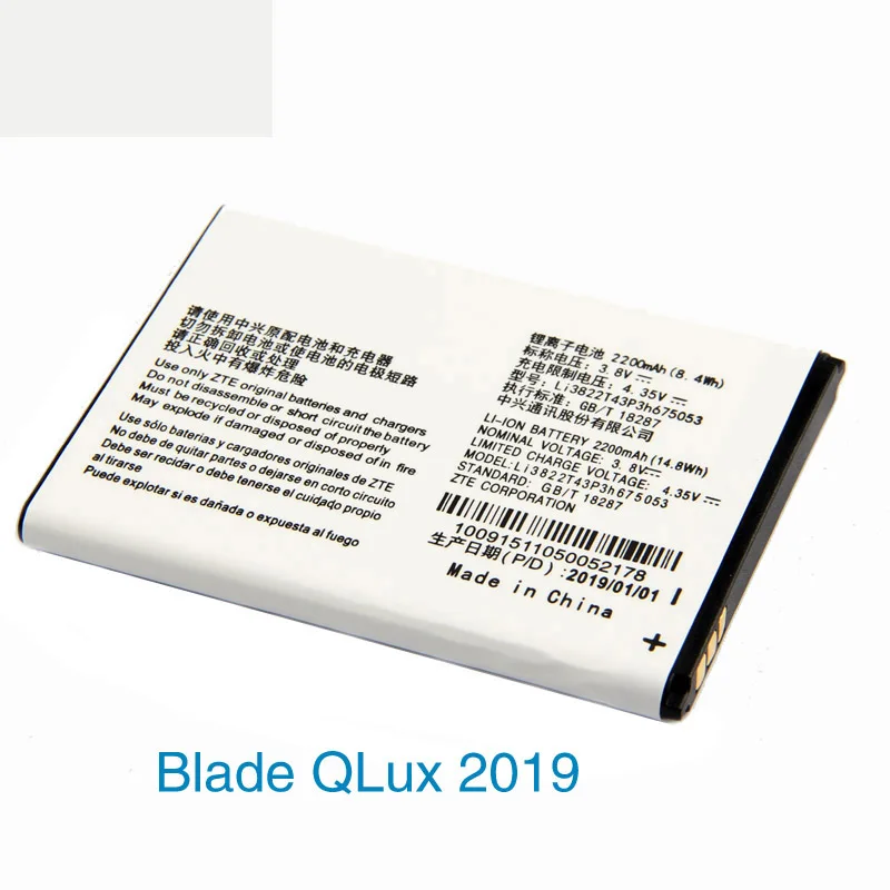 

Original High Capacity Li3822T43P3h675053 phone battery For ZTE Blade QLux Q Lux A430 Q Lux 3g 4g Beeline Pro 2200mAh