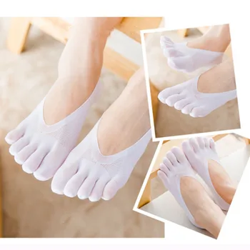 

New Women Arrival Five Toe Sock Slippers Invisibility Solid 5 Colors Boat Socks Thin High Quality Hot Sales