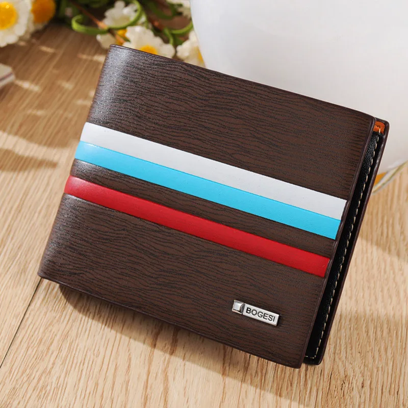 Men wallet fashion Male Money Bag Embossed lattice Hasp Leather Wallet Men Bar Clutch Purse Slim Card Holder Wallets  Pocket 457