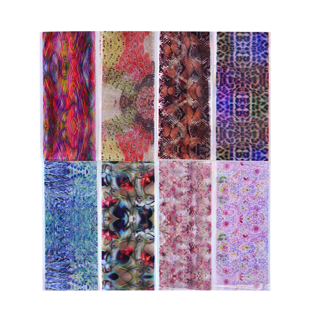 Nail Foils Nail Art Tranfer Stickers Decals Laser Nail Decorations (8)