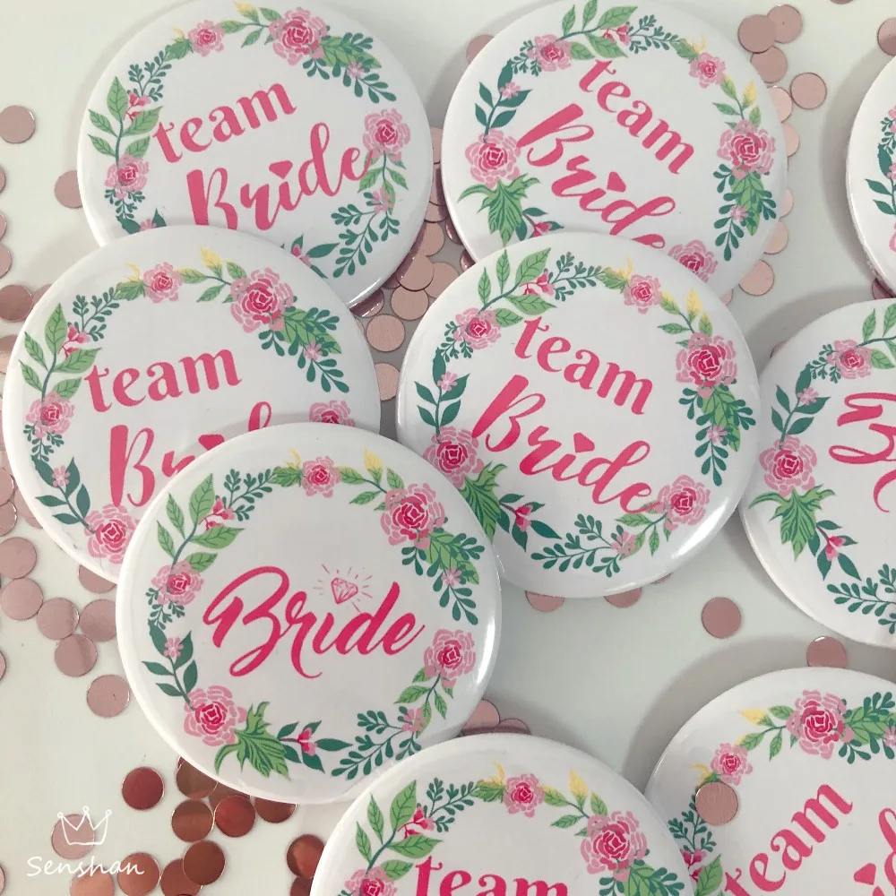 Wedding Supplies Wedding Party Hen Wreath Team Bride To Be Badge Bride Garland Badge Wedding Party Decoration Bride Badge qq079 (1)