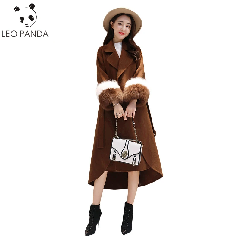

Womens winter coats 2018 fashion Single-breasted woolen coat women's thicken warm wool jacket coat female long slim woolen WFH19