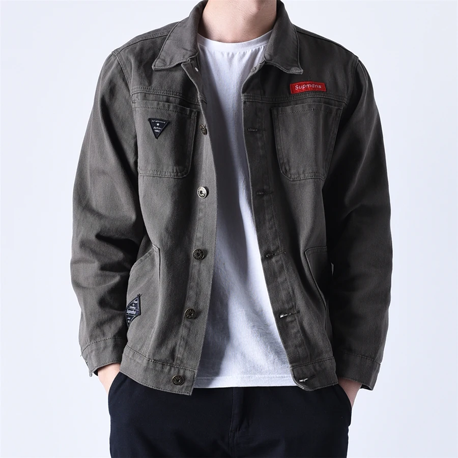 Mens Jacket With Buttons Sleeves Casual Punk Rave Camouflage Men Jacket Anorak Patchwork Streetwear Big Mens Jackets 5J037