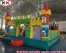 CE 8x6m Commercial cartoon paradise inflatable bouncer castle for kids