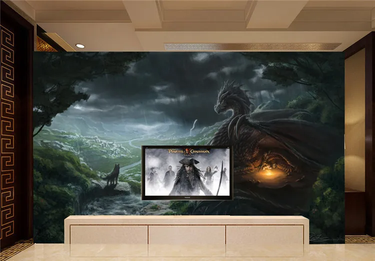 Aliexpress Dragon And Wolf Photo Wallpaper Custom Large Aliexpress Dragon And Wolf Photo Wallpaper Custom Large Wild Style Mural Wall Painting Art Room Decor Bedroom Home Decoration From