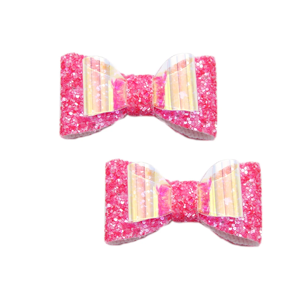 David accessories 25 шт./лот Синтетическая кожа с бантом DIY аксессуары для волос заколки для девочек качели полотно украшение Материал, 25Yc7290 - Цвет: 50x25mm
