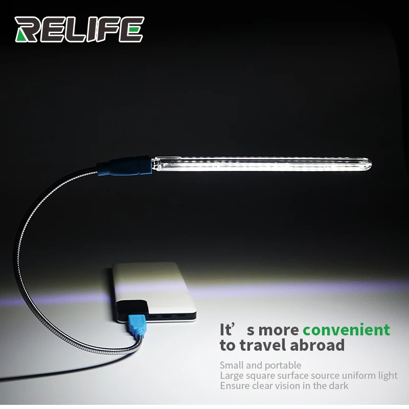 RELIFE RL-805 USB мини светодиодный светильник для ремонта настольная лампа гаджеты для power bank PC aptop notebook Android phone Auto